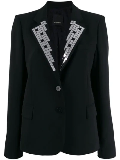 Pinko Embellished Blazer In Black