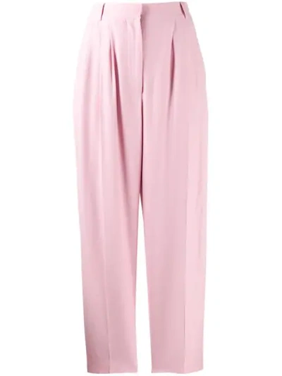 Alexander Mcqueen High-waisted Trousers In Pink