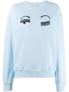 Chiara Ferragni Winking Eye Sweatshirt - Blue