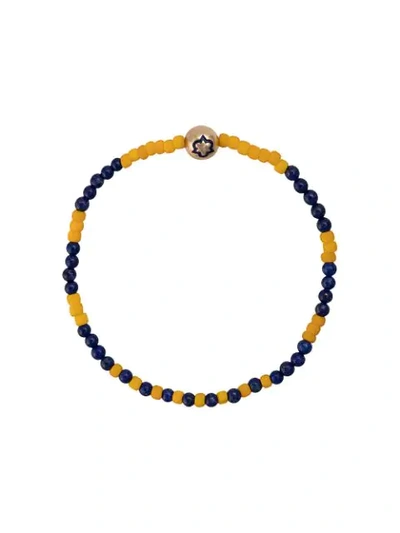Luis Morais Trinity Enameled Bracelet In Blue