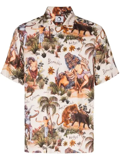 Endless Joy Boma Print Shirt In Neutrals