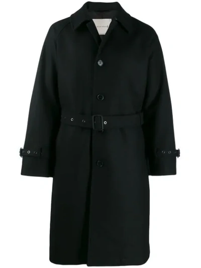 Mackintosh Belted Coat In Black