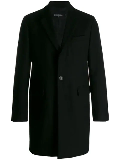 Dsquared2 Single-breasted Coat In Black
