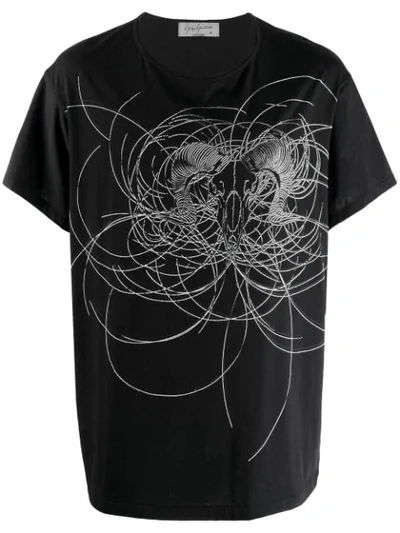 Yohji Yamamoto Graphic Print T-shirt In Black