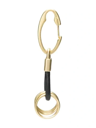 Yohji Yamamoto Hook Keychain In Gold