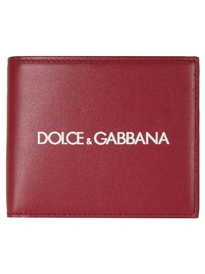 Dolce & Gabbana Logo Wallet In Red