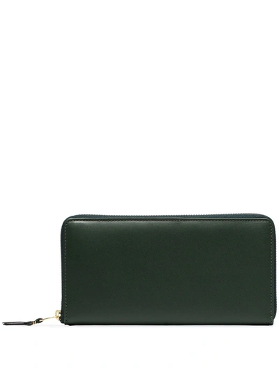 Comme Des Garçons Green Continental Leather Wallet
