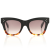 Celine Gradient Square Acetate Sunglasses In Black Tortoise