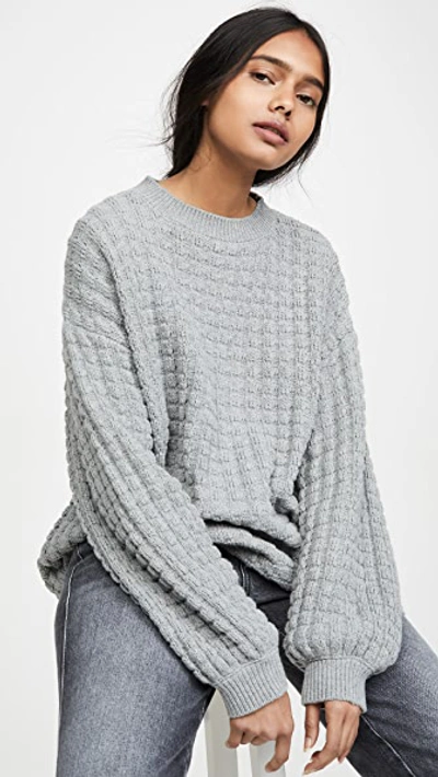 The Range Exaggerated Thermal Sleeve Knit In Smoke
