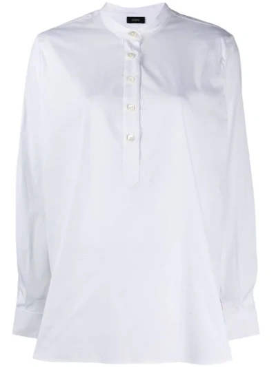 Joseph Luke Poplin Shirt In White
