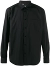 Msgm Repeated Logo Print Shirt In Black