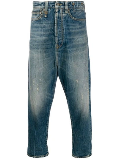R13 Cropped-jeans Mit Tiefem Schritt In 46q Kelly