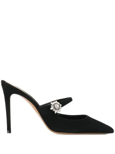 Alexandre Vauthier Heeled Mckenna Mules In Black