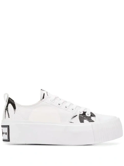 Mcq By Alexander Mcqueen Swallow Platform Trainers In White