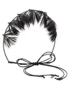 Valentino Garavani Glam Feather Crown Hairband In Black