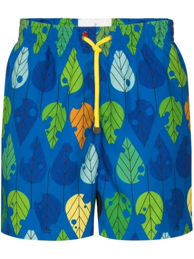 Timo Trunks X Yune Long Prep Autumn Swim Shorts In Blue
