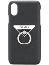 Prada Enamel Logo Iphone X Case In Black