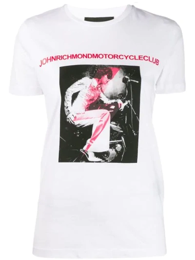 John Richmond Ligon Photo Print T-shirt In White