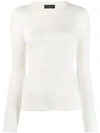 Roberto Collina Ribbed Knit Sweater In Neutrals