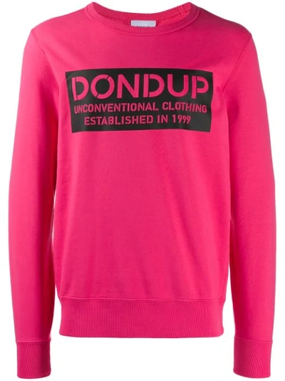 Dondup Front Logo Sweatshirt In Pink