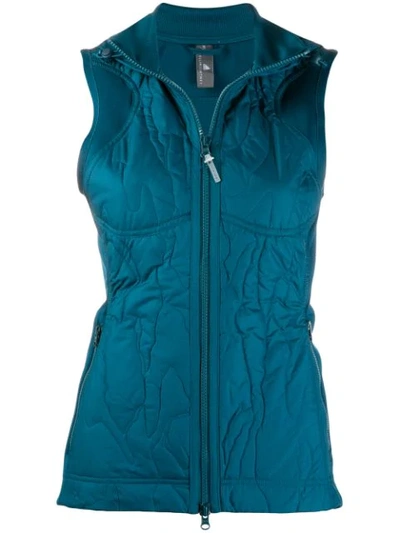 Adidas By Stella Mccartney Quilted Performance Gilet In Blue