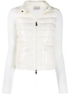 Moncler Wool Detailed Padded Jacket In 034  Ivory