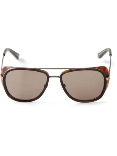 Matsuda Square Frame Sunglasses In Brown