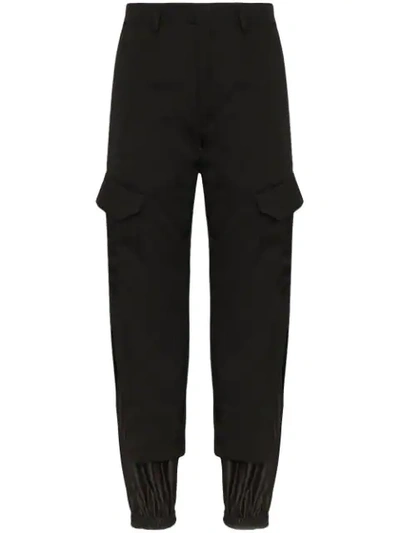 Delada Split-layer Cargo Trousers In Black