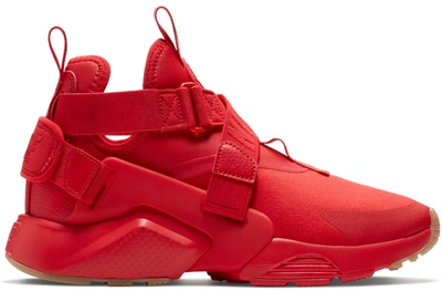 Pre-owned Nike Air Huarache City Speed Red (women's) In Speed Red/speed Red-black
