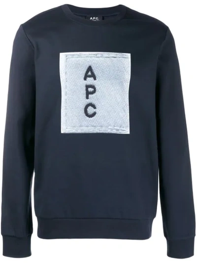 Apc . H Logo Sweatshirt - Dark Navy Blue