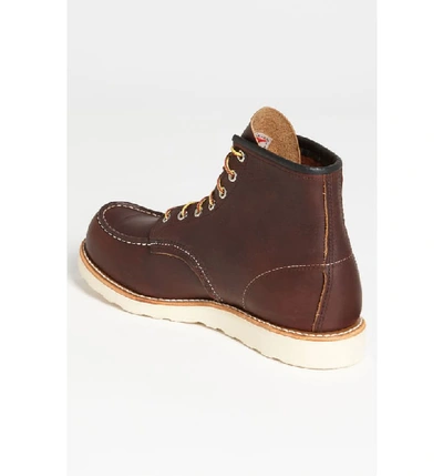 Red Wing 6 Inch Moc Toe Boot In Brown Leather