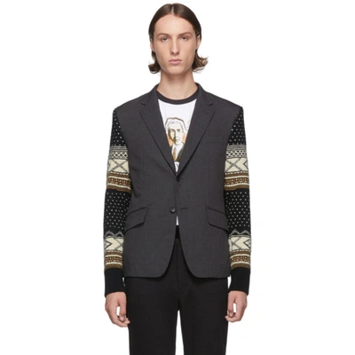 Junya Watanabe Blazer Sweater Sleeve In Multicolor