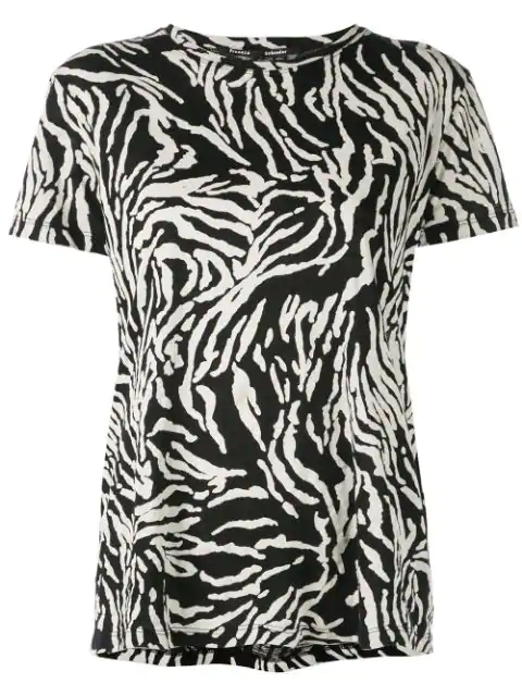 Proenza Schouler Zebra Short Sleeve T In Black/ecru Animal | ModeSens
