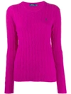 Polo Ralph Lauren Classic Cable Knit Jumper In 62 Pink