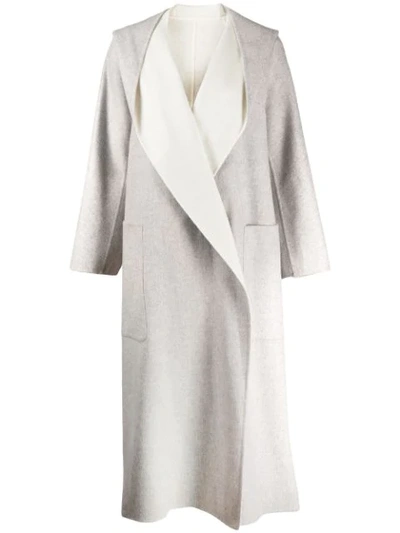 Agnona Oversized Cashmere Coat In Grey