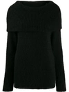 Emporio Armani Maxi-knit Wool Jumper In Black