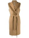 P.a.r.o.s.h Fringed Waistcoat In 006 Brown