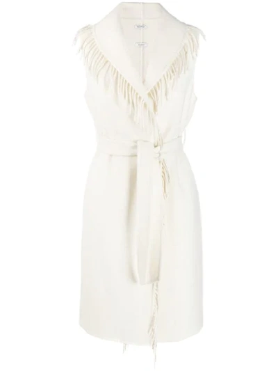 P.a.r.o.s.h Fringed Waistcoat In Neutrals