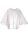 Maria Lucia Hohan Mousseline Cape In Silver