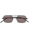 Saint Laurent Square Shaped Sunglasses In Black