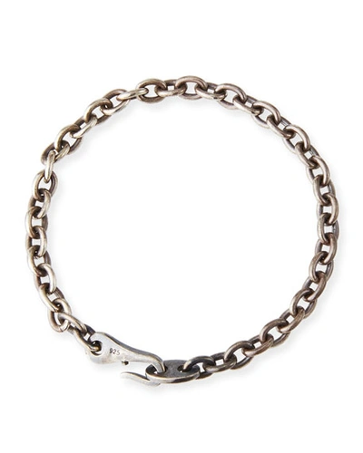 M Cohen Men's 925 Silver Aurora Chain Link Bracelet
