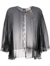 Maria Lucia Hohan Sheer Cape Top In Black