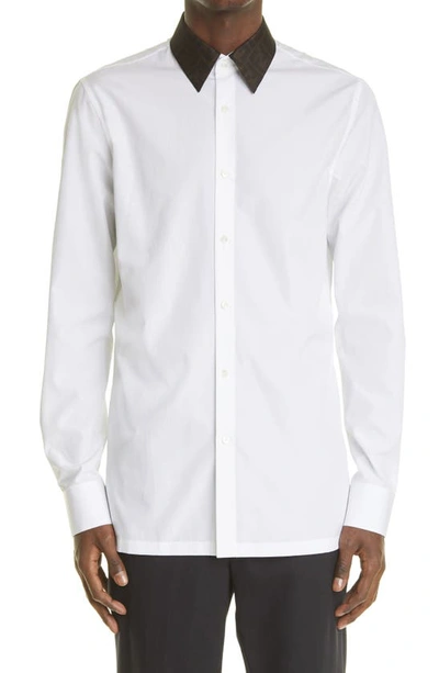 Fendi Regular Fit Button-up Shirt In White