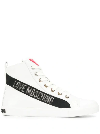 Love Moschino Side Logo Trainers In White