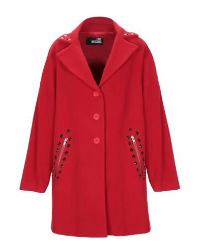 Love Moschino Coats In Red
