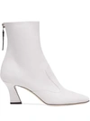 Fendi Ffreedom 105mm Calf Leather Booties In White