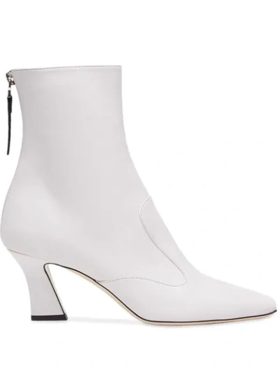 Fendi Ffreedom 105mm Calf Leather Booties In White