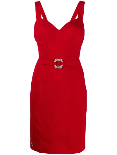 Philipp Plein Elegant Dress In Red