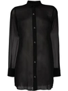 Philipp Plein Georgette Shirt In Black