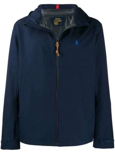 Polo Ralph Lauren Embroidered Logo Jacket In Blue